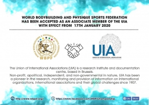 World Bodybuilding and Physique Sports Federation - accepted as UIA member